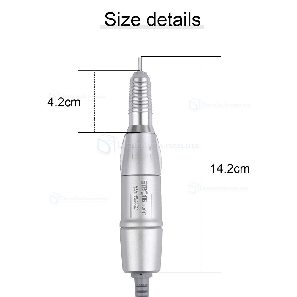 STRONG 120II Micromotor Dental para Laboratorio 35,000 RPM con Pinza de 2.35mm